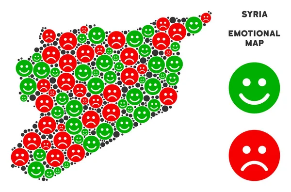 Vektör duygu Suriye harita mozaik Emojis
