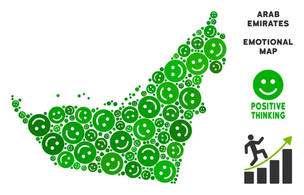 Vektör mutluluk Arap Emirlikleri harita kompozisyon suratlar