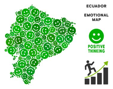 Vektör mutlu Ekvator harita kolaj gülümsüyor