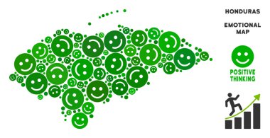 Vektör mutluluk Honduras harita kompozisyon suratlar