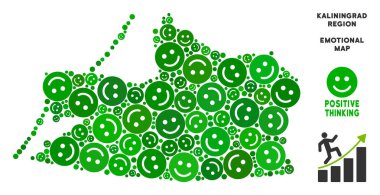 Vektör sevinç Kaliningrad bölgesi harita kompozisyon suratlar