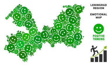 Vektör mutluluk Leningrad Oblast Harita kompozisyon suratlar