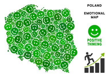 Vektör sevinç Polonya harita mozaik suratlar