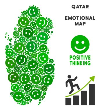 Vektör mutluluk Katar harita kolaj suratlar