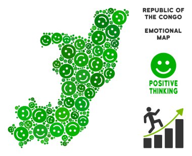 Vektör mutluluk Cumhuriyeti Kongo harita mozaik suratlar