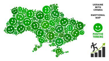 Crimea kolaj gülücükler vektör mutlu Ukrayna Haritası