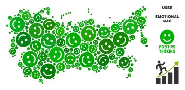 Vektör mutluluk SSCB harita kolaj suratlar