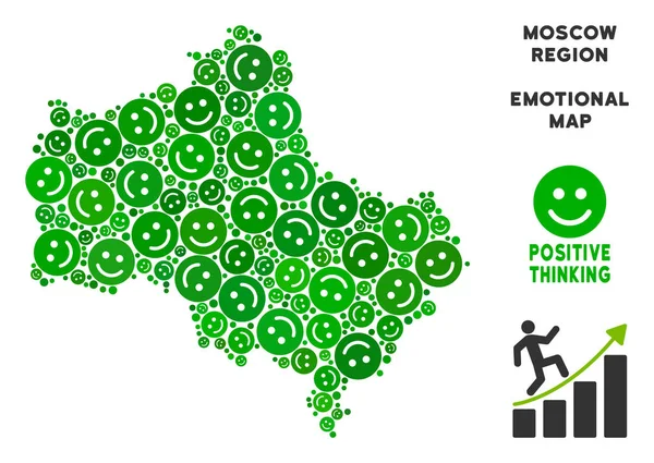 Vektör mutluluk Moskova Oblast Harita kolaj gülümsüyor