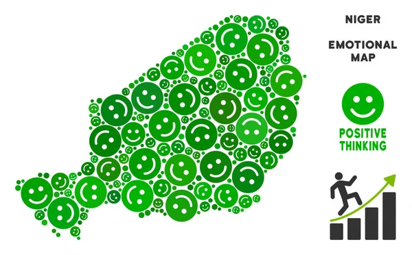Vektör sevinç Nijer harita kolaj gülümsüyor