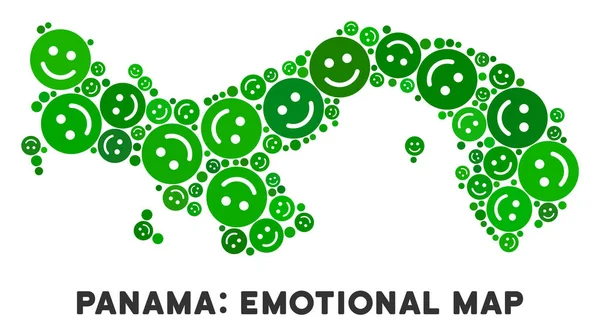 Vektör sevinç Panama harita mozaik gülümsüyor