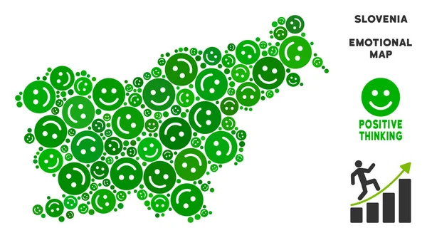 Vektör mutluluk Slovenya harita kolaj gülümsüyor