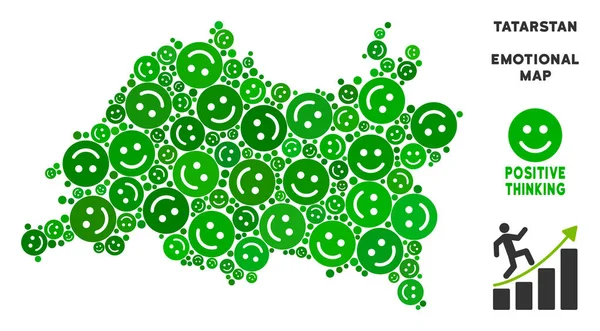 Vektör mutluluk Tataristan harita kompozisyon gülümsüyor