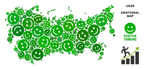 Vektör mutluluk SSCB harita kolaj suratlar