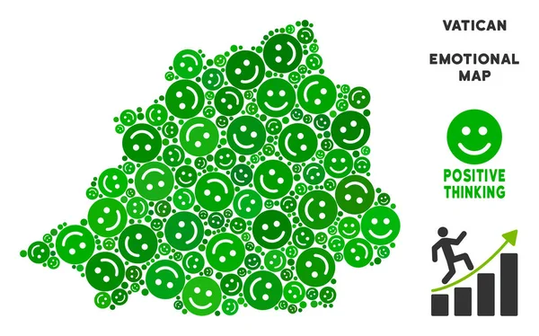 Vektör sevinç Vatikan harita mozaik gülümsüyor