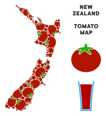 Yeni Zelanda harita kolaj domates