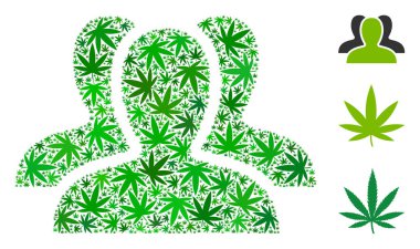 İstemci grubu kolaj ot yaprağı