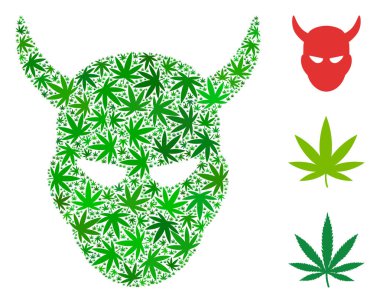 Daemon kafa kompozisyon kenevir yaprak