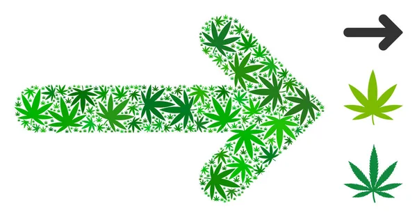 Direction des flèches Composition du cannabis — Image vectorielle