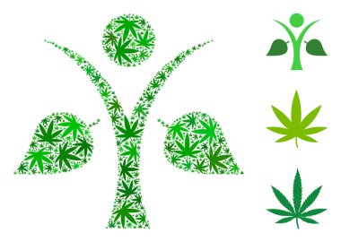 Ekoloji adam mozaik kenevir yaprak