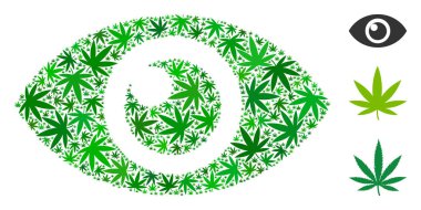 Göz kompozisyon kenevir yaprak