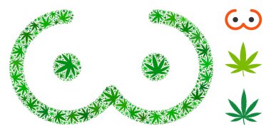 Kadın meme kolaj kenevir bırakır