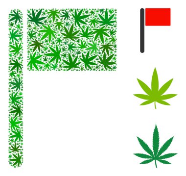 Ot yaprakları bileşimi bayrak