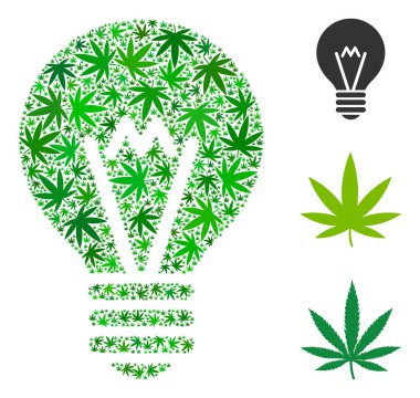 İpucu ampul kolaj ot yaprağı