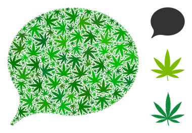 İpucu kolaj kenevir yaprak