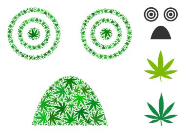 Korku Smiley kompozisyon ot yaprağı