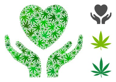 Aşk kalp bakım el kompozisyon esrar