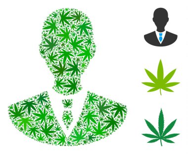 Yöneticisi kompozisyon kenevir yaprak