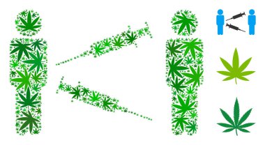 Erkekler Exchange kompozisyon kenevir yaprak şırınga