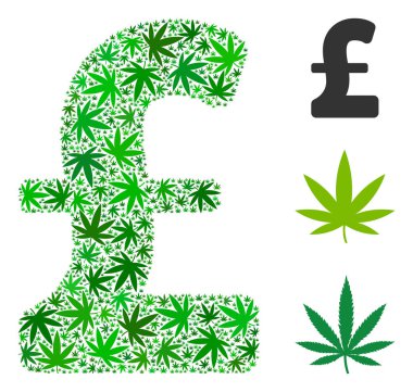 Pound Sterling mozaik kenevir yaprak