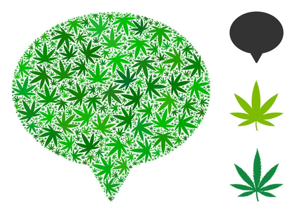 Tipp összetétele a kannabisz — Stock Vector