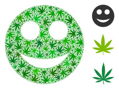 Ot yaprakları gülümseme bileşimi