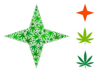 Uzay yıldız kolaj otu yaprakları