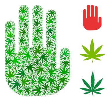 El mozaik kenevir yaprak durdurmak