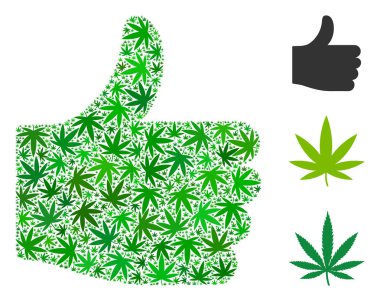 Ot yaprakları mozaik başparmak