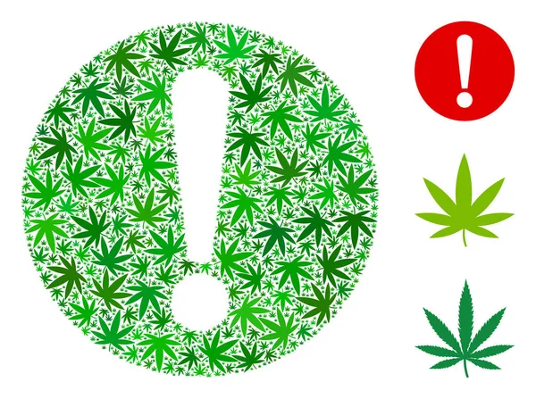 Problème Mosaïque de marijuana — Image vectorielle