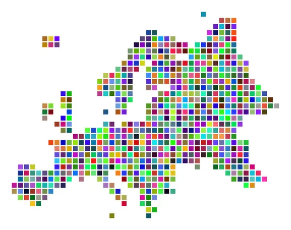 Carte Multi Colored Dot Europe — Image vectorielle