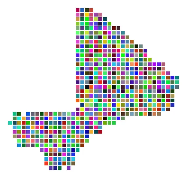 Tarka Dot-Mali Térkép — Stock Vector