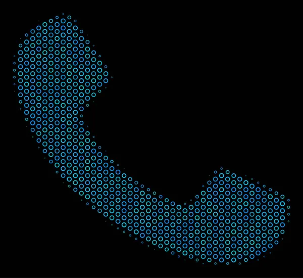 Composition d'appel Icône de sphères demi-teintes — Image vectorielle