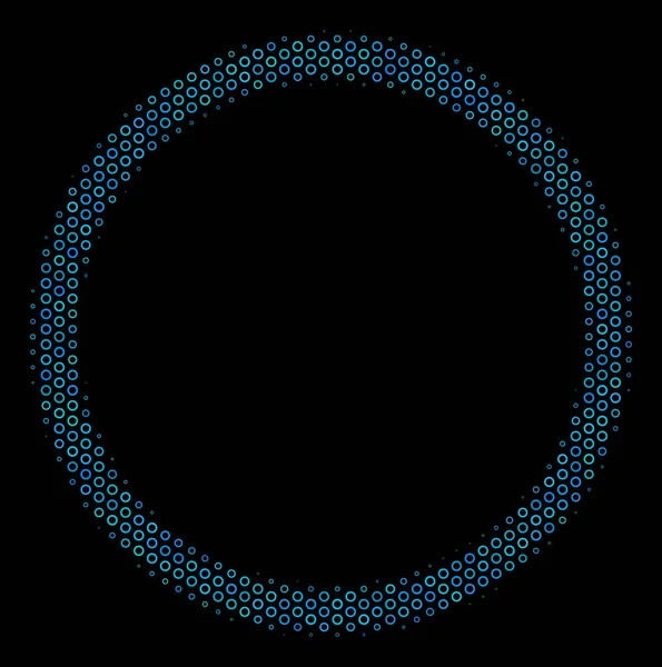 Icône de composition de bulle de cercle de demi-tons — Image vectorielle