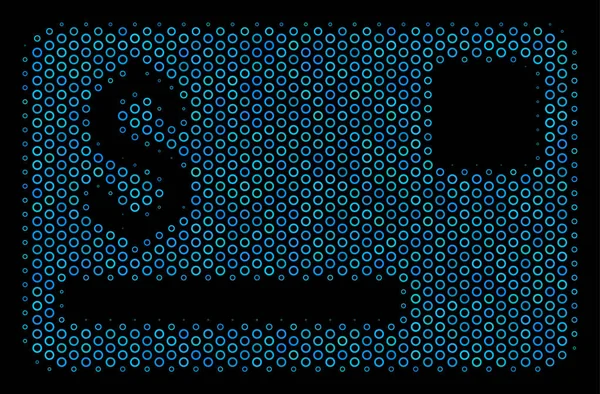 Ícone de Colagem de Cartão de Crédito de Esferas de Meio-tom — Vetor de Stock