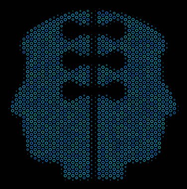 Yarı ton baloncuklar kompozisyon simgesini çift kafa arabirimi