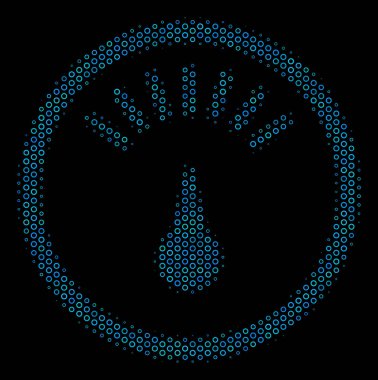 Yarı ton çevrelerin ölçer kompozisyon simgesi