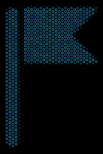 Mozaika ikona příznaku polotónů koulí — Stockový vektor