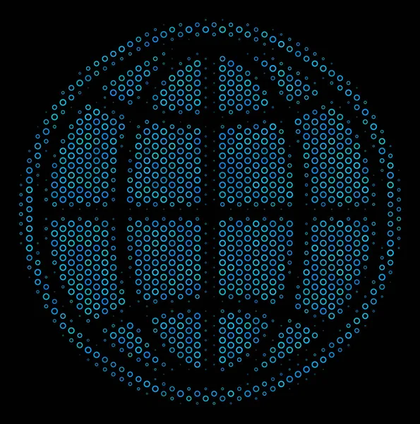 Icono de Collage de Internet de las Esferas de Semitono — Vector de stock