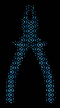 Yarı ton çevrelerin pense kompozisyon simgesi