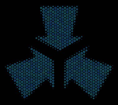 Oklar mozaik kutsal kişilerin resmi yarı ton baloncuklar çekmek